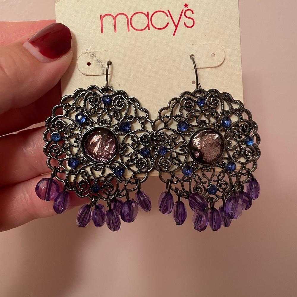 Purple earrings